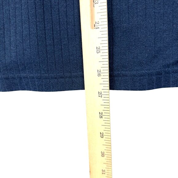 Vtg J. Ferrar T-Shirt Men Small Blue Ribbed Short Sleeve 80% Rayon 20% Polyester - Picture 8 of 8